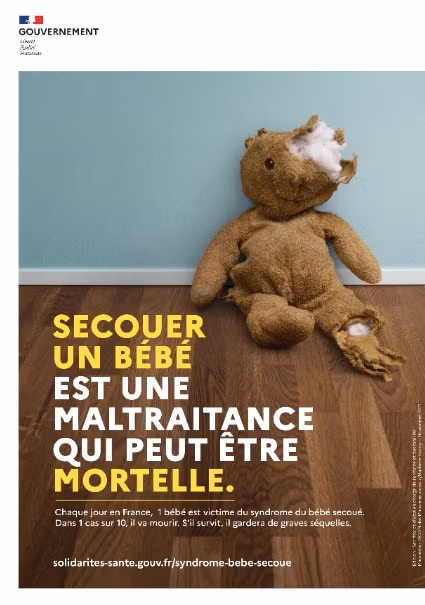 affiche bébé secoué